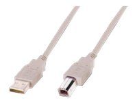 ASSMANN USB2.0 cable 1.8m USB A zu USB B bulk beige
